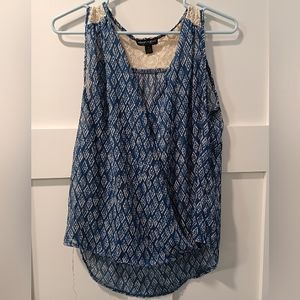 50% OFF (Clear Out) - ABOUT A GIRL Women's Diamond Flowy Lace Sleeveless Top, S